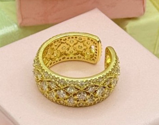 Carry me Bright - anillo ajustable bañado en oro de 18k - Podios