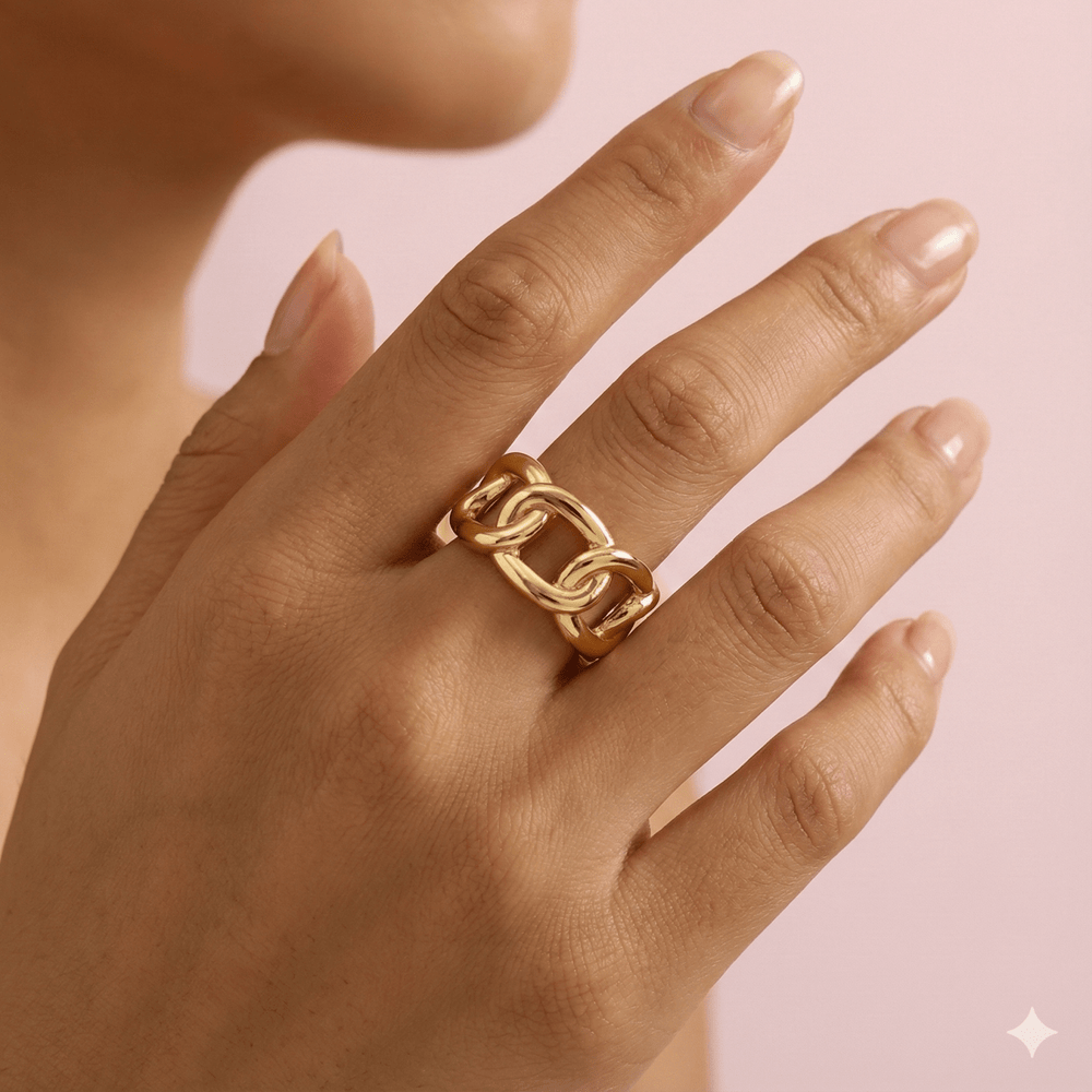 Carry me Chain™ Anillo ajustable de acero inoxidable - Podios