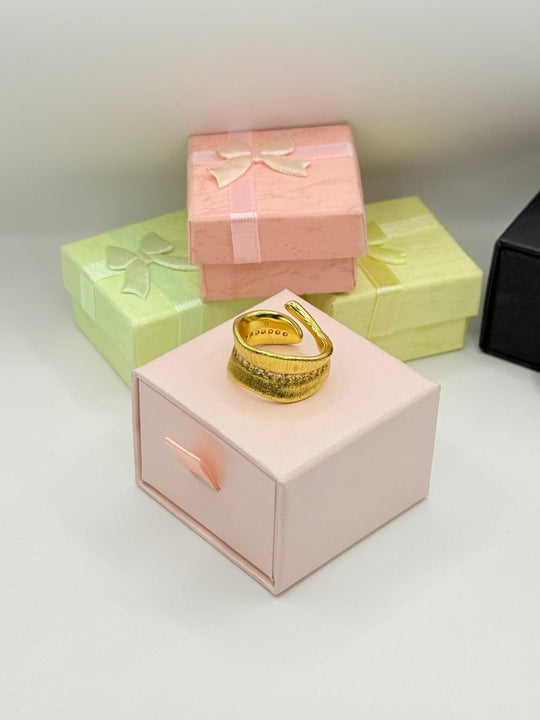Carry me Craft - anillo ajustable bañado en oro de 18k - Podios