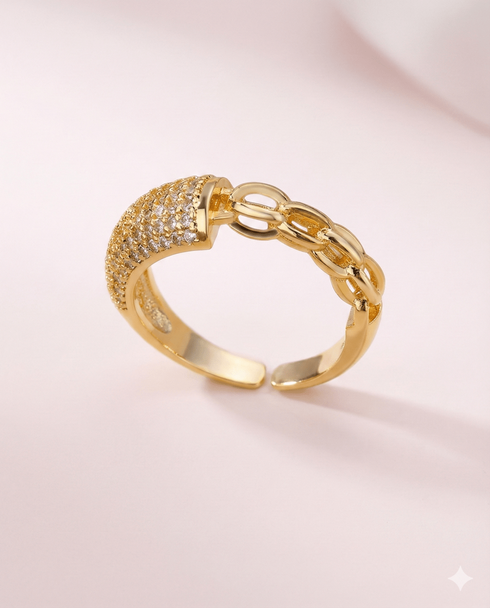 Carry me Elegance™ Anillo ajustable bañado en oro 14k - Podios