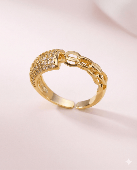 Carry me Elegance™ Anillo ajustable bañado en oro 14k - Podios