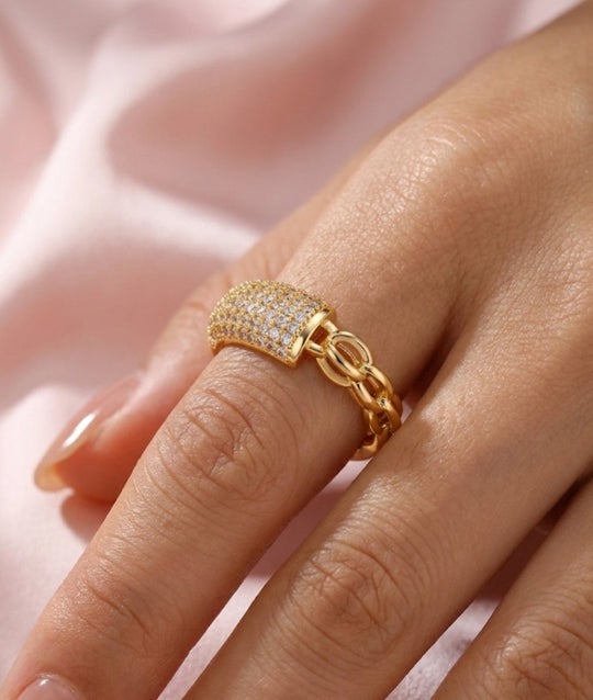 Carry me Elegance™ Anillo ajustable bañado en oro 14k - Podios
