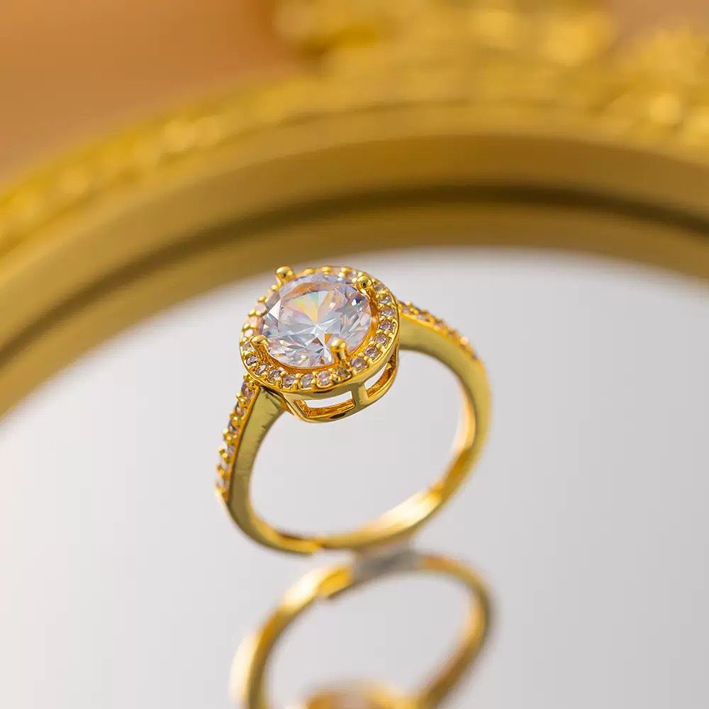 Carry me GTX Bressuire - anillo enchapado en oro 14k con circones brillantes - Podios