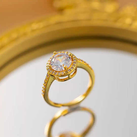 Carry me GTX Bressuire - anillo enchapado en oro 14k con circones brillantes - Podios