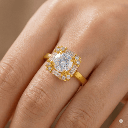 Carry me GTX Orleans - anillo enchapado en oro 14k con cristal central - Podios