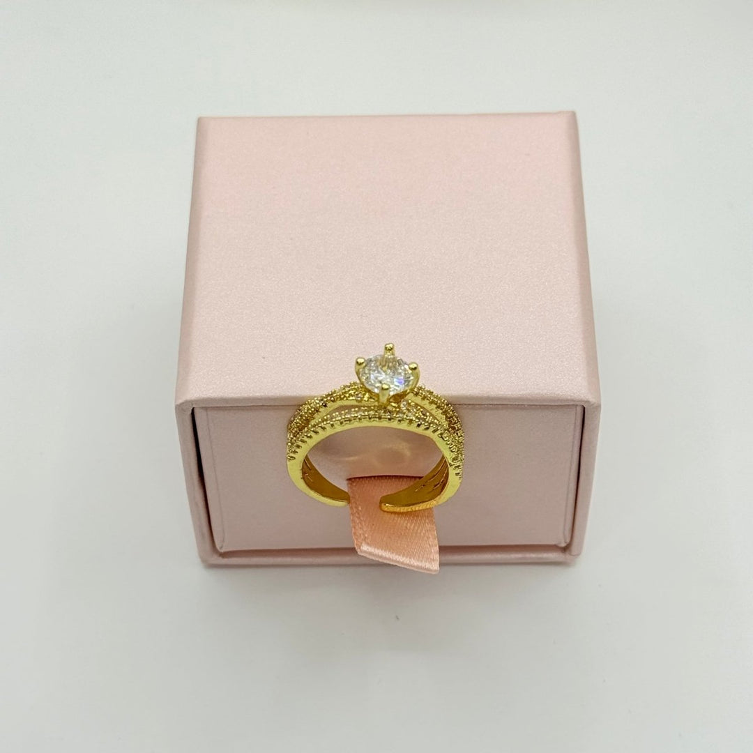 Carry me Joy - anillo ajustable bañado en oro de 18k - Podios