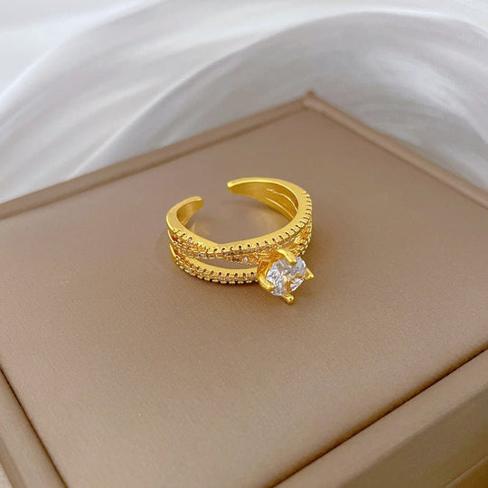 Carry me Joy - anillo ajustable bañado en oro de 18k - Podios