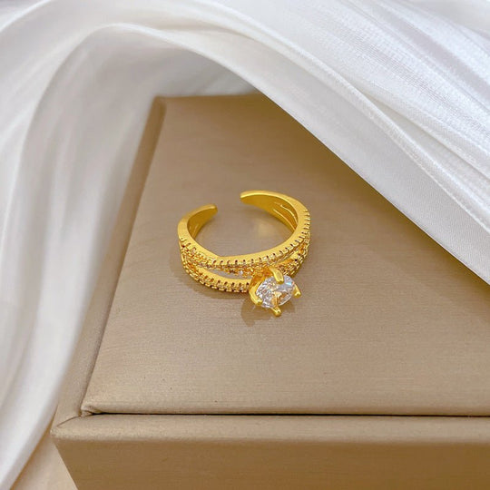 Carry me Joy - anillo ajustable bañado en oro de 18k - Podios
