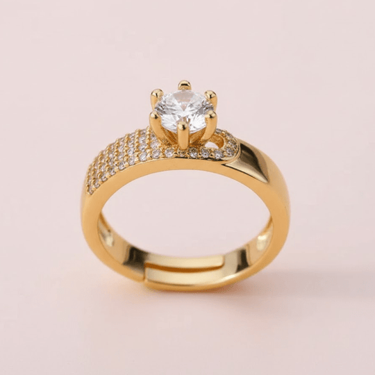 Carry me Luxury™ Anillo ajustable bañado en oro 14k - Podios