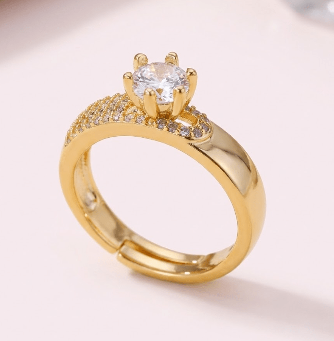 Carry me Luxury™ Anillo ajustable bañado en oro 14k - Podios