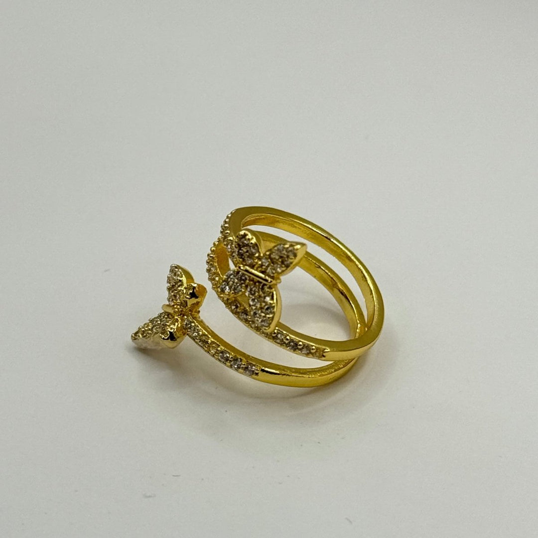 Carry me Mariposa™ Anillo ajustable de acero inoxidable - Podios