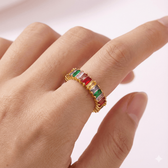 Carry me Rainbow™ Anillo ajustable de acero inoxidable - Podios