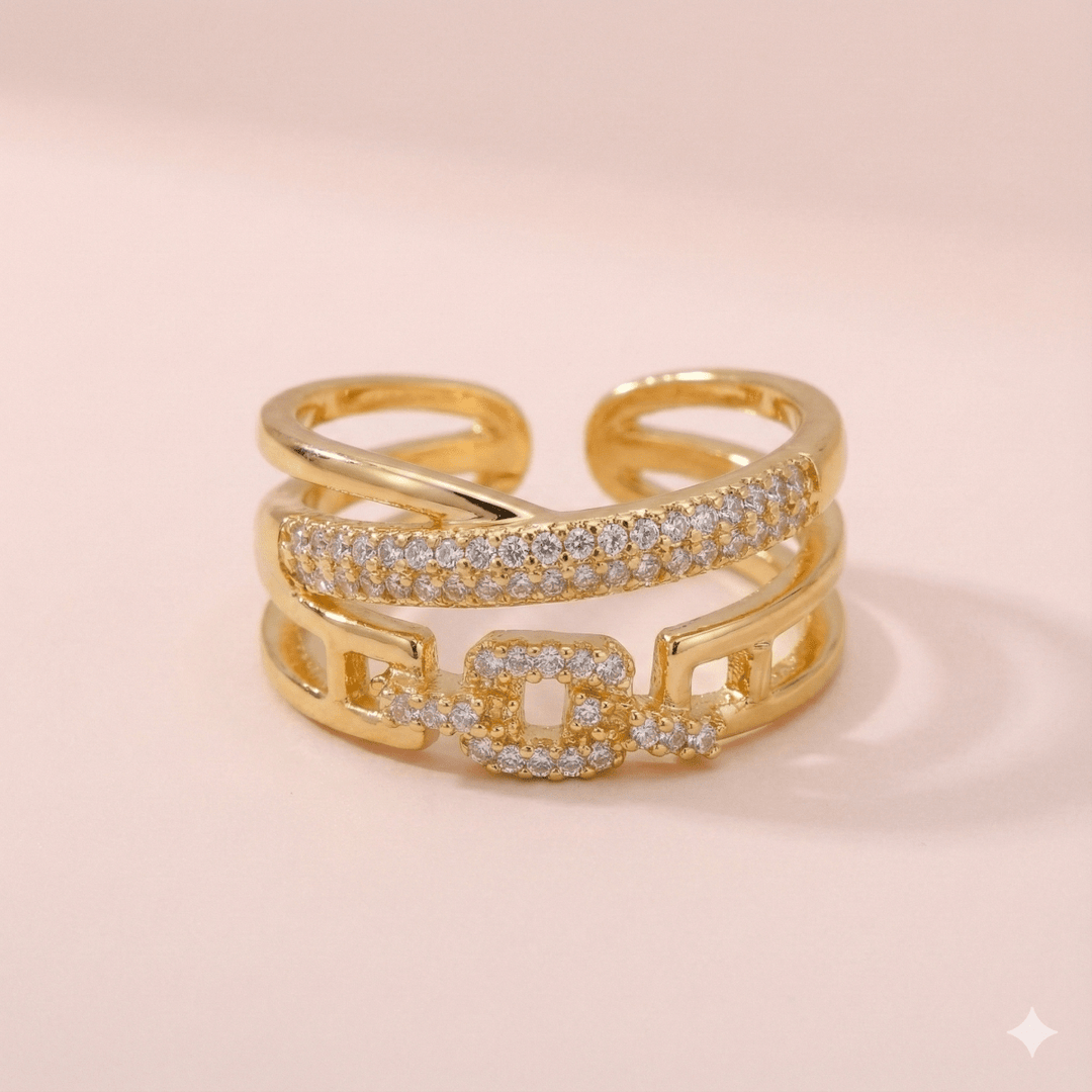 Carry me Singular™ Anillo ajustable de acero inoxidable - Podios