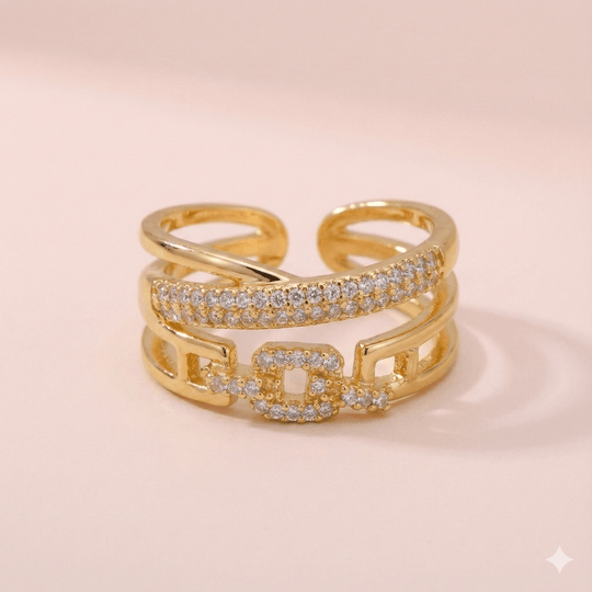 Carry me Singular™ Anillo ajustable de acero inoxidable - Podios