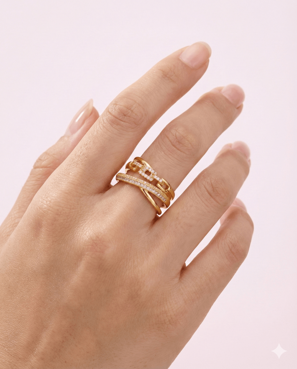 Carry me Singular™ Anillo ajustable de acero inoxidable - Podios