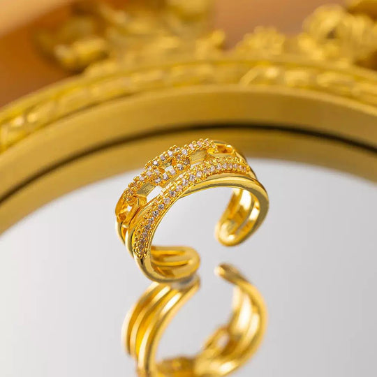 Carry me Singular™ Anillo ajustable de acero inoxidable - Podios