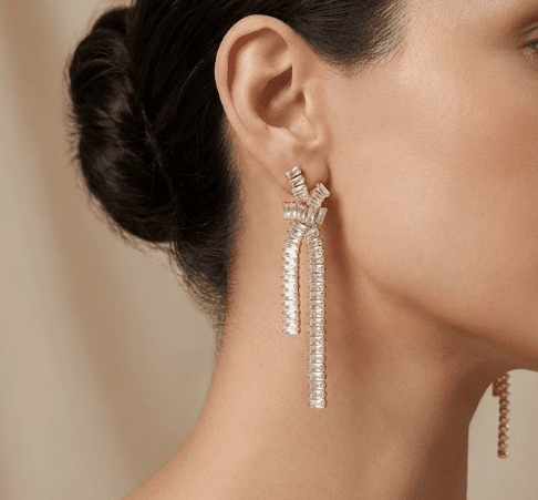 Colgantes Steps of Wonders™ Aros estilo colgante bañados en oro 14k con brillantes - Podios