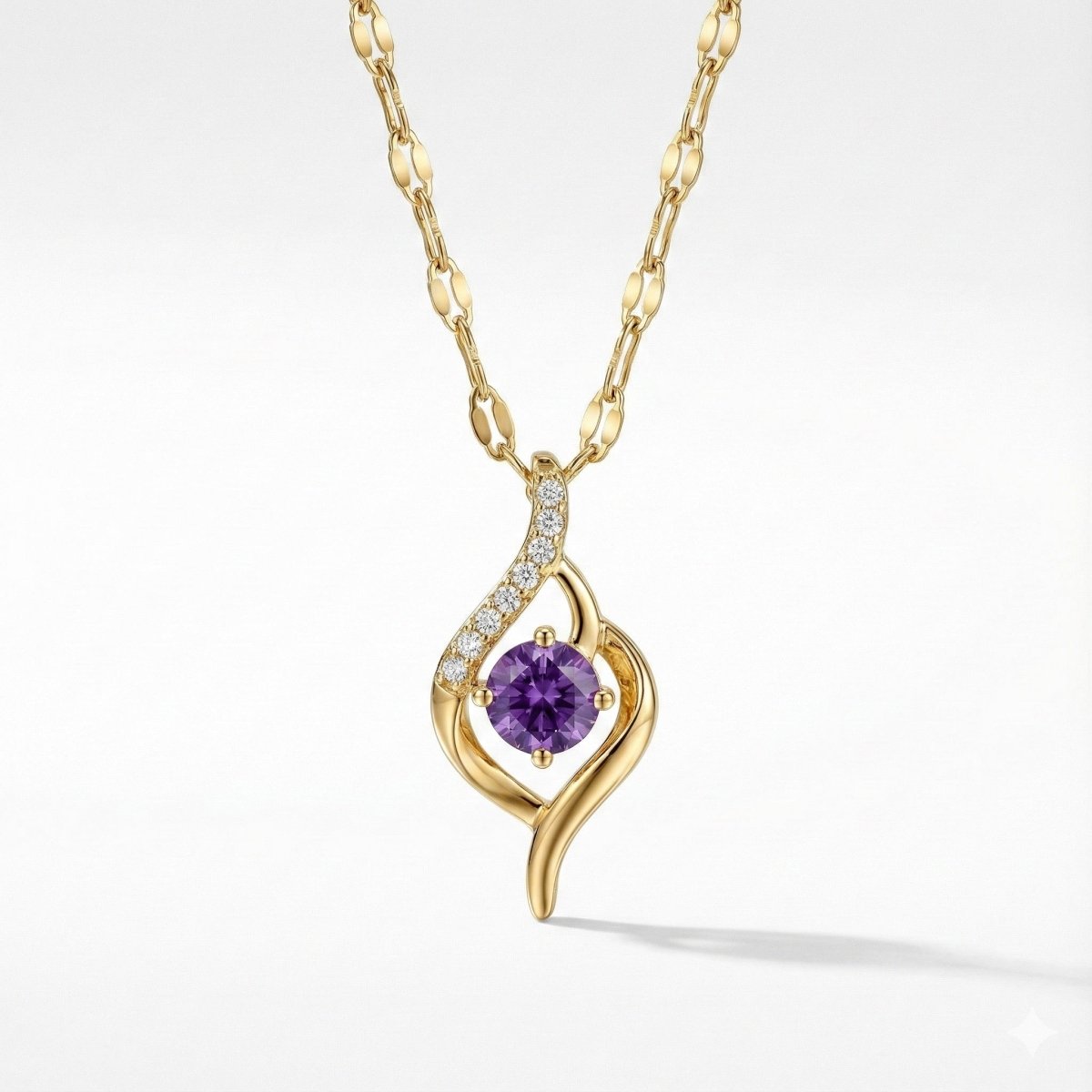 Collar Amatista Dorado - Podios