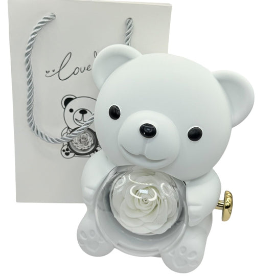 Collar Carta Secreta "Te amo" en caja de Oso - Collar bañado en oro 18k con mensaje "Te amo" en su interior - Podios