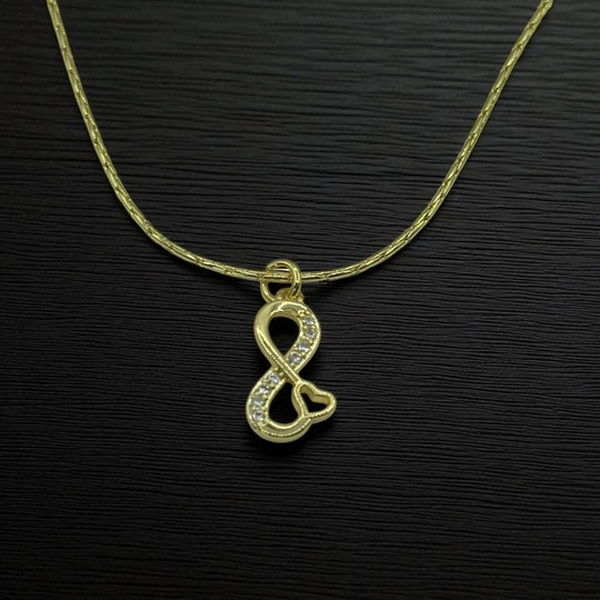Collar Infinity Golden - Collar enchapado en oro 18k de infinito - Podios