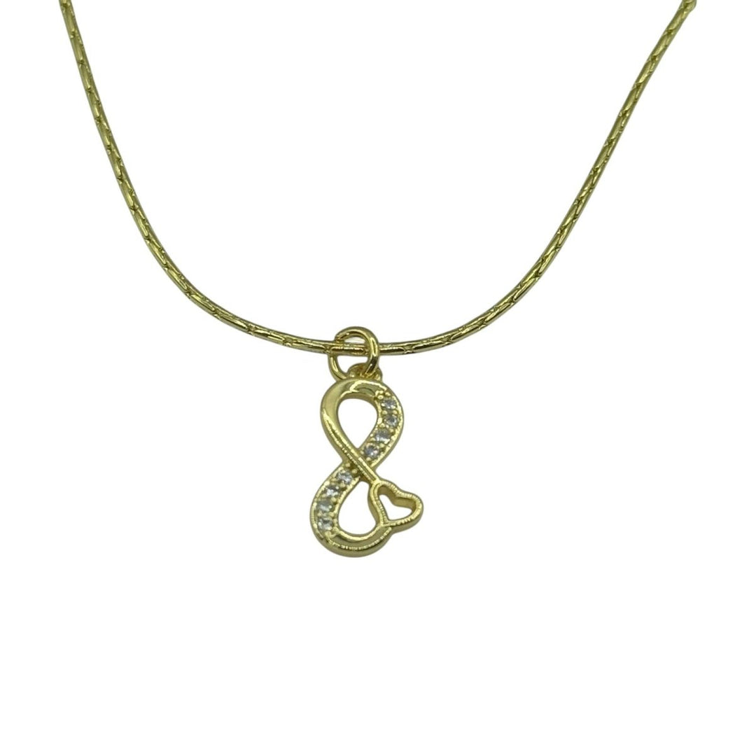 Collar Infinity Golden - Collar enchapado en oro 18k de infinito - Podios