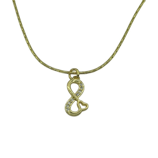 Collar Infinity Golden - Collar enchapado en oro 18k de infinito - Podios