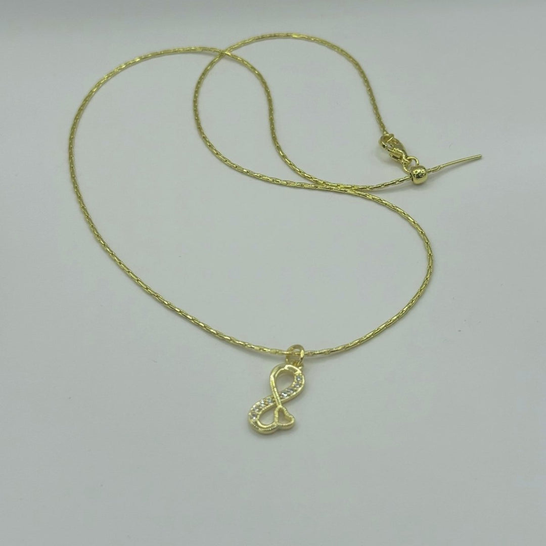 Collar Infinity Golden - Collar enchapado en oro 18k de infinito - Podios