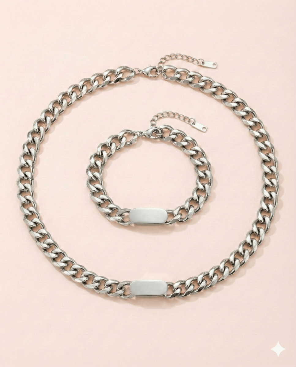 Collar y Pulsera de Cadenas de Acero Inoxidable - Podios