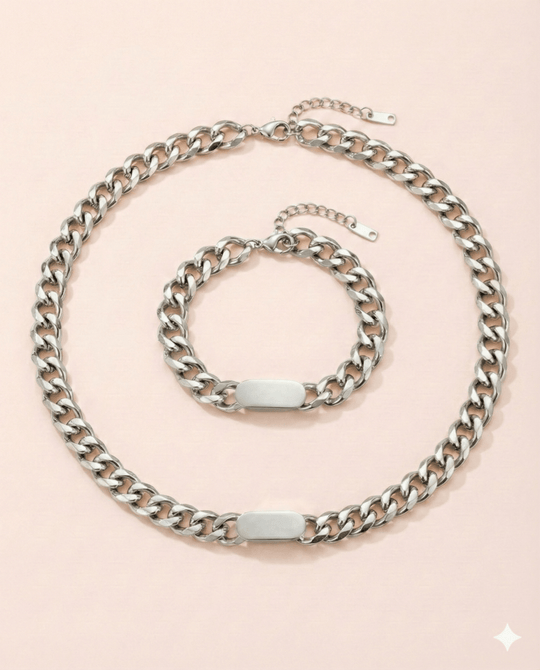 Collar y Pulsera de Cadenas de Acero Inoxidable - Podios