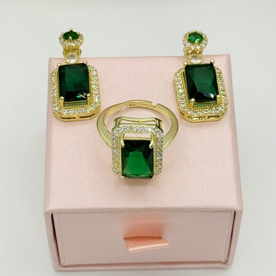 Conjunto Esperanza Premium - collar y aros bañados en oro de 18k - Podios