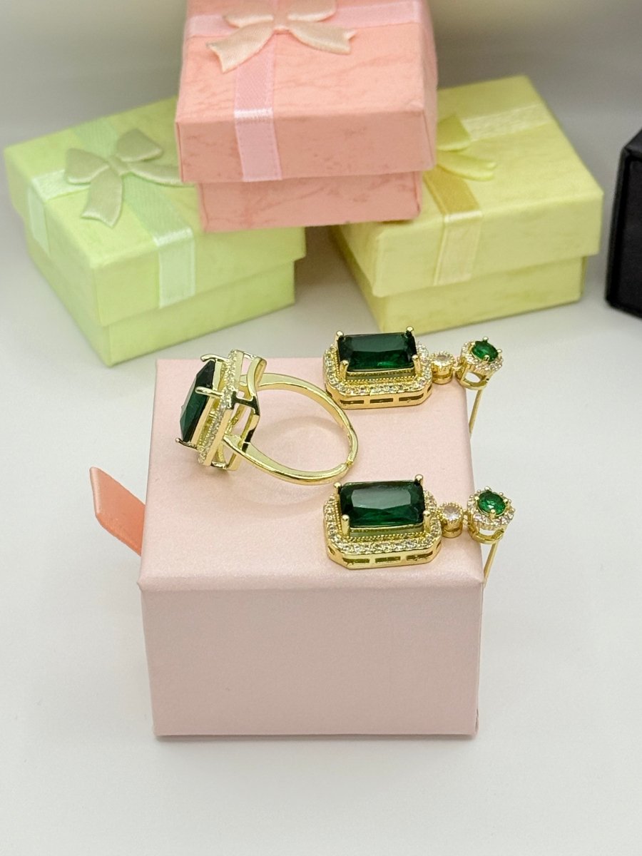 Conjunto Esperanza Premium - collar y aros bañados en oro de 18k - Podios