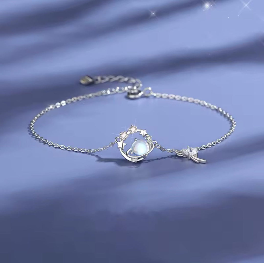 Conjunto Galaxy Plata 925 Collar y Pulsera - Podios