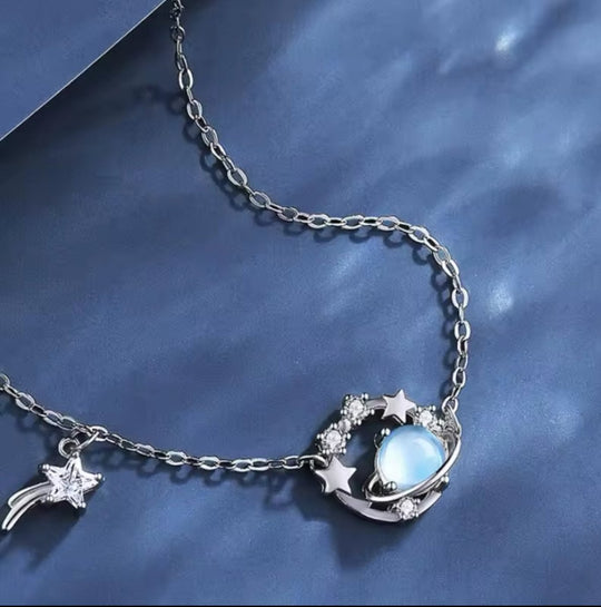 Conjunto Galaxy Plata 925 Collar y Pulsera - Podios
