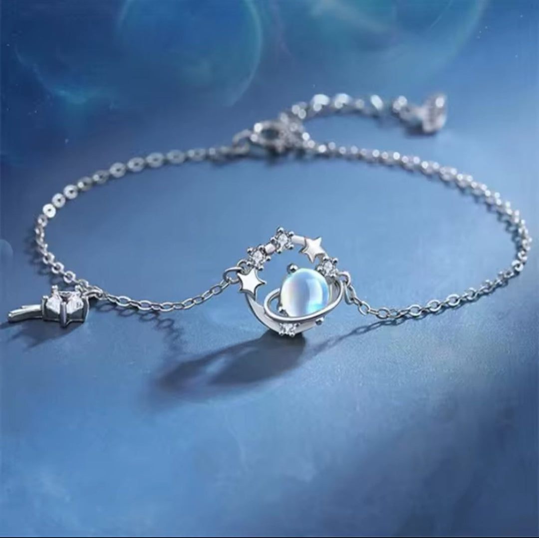 Conjunto Galaxy Plata 925 Collar y Pulsera - Podios