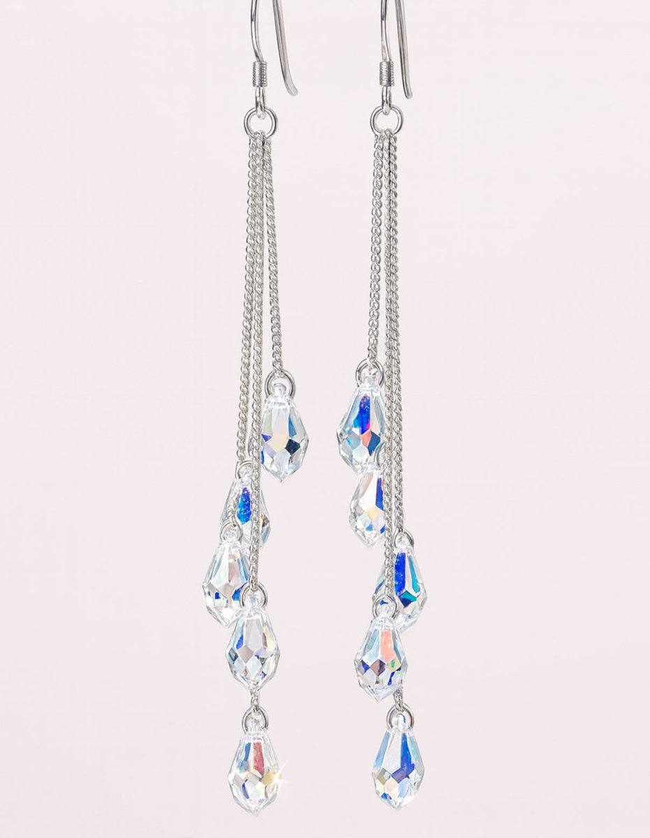 Drops Fashion™ - Aros gota de agua de cristal - Podios