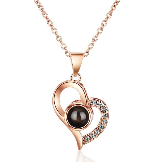 EternalLove Deluxe™: Regalo especial incluye collar, rosa de terciopelo y caja rotatoria - Podios