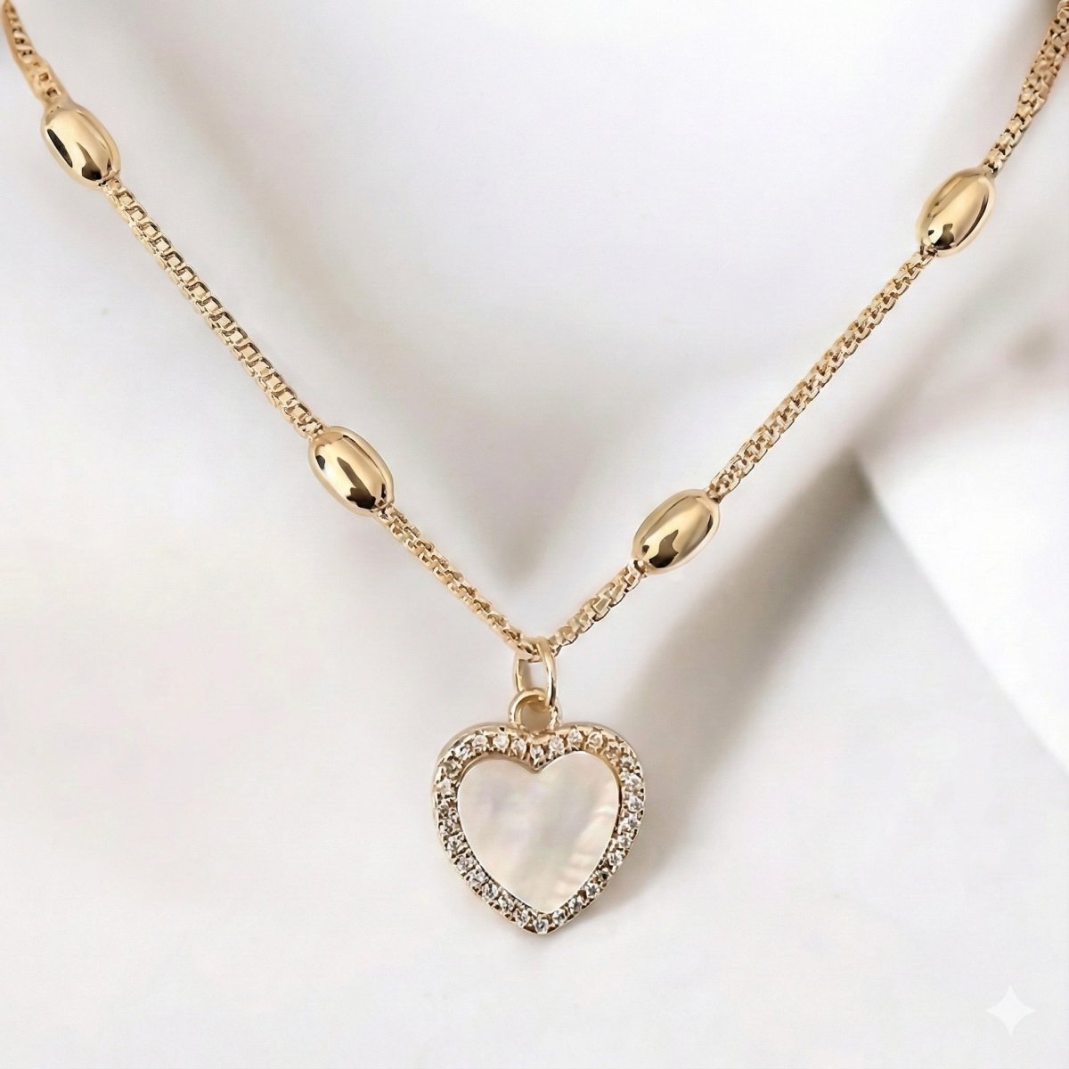 Golden Bless Heart™ Collar enchapado en oro 18 quilates - Podios