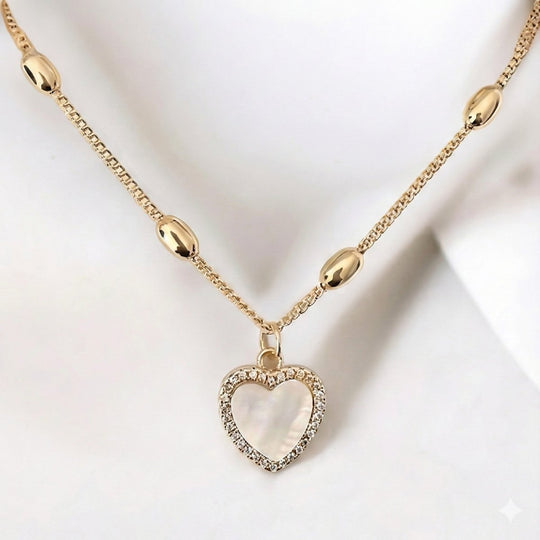 Golden Bless Heart™ Collar enchapado en oro 18 quilates - Podios