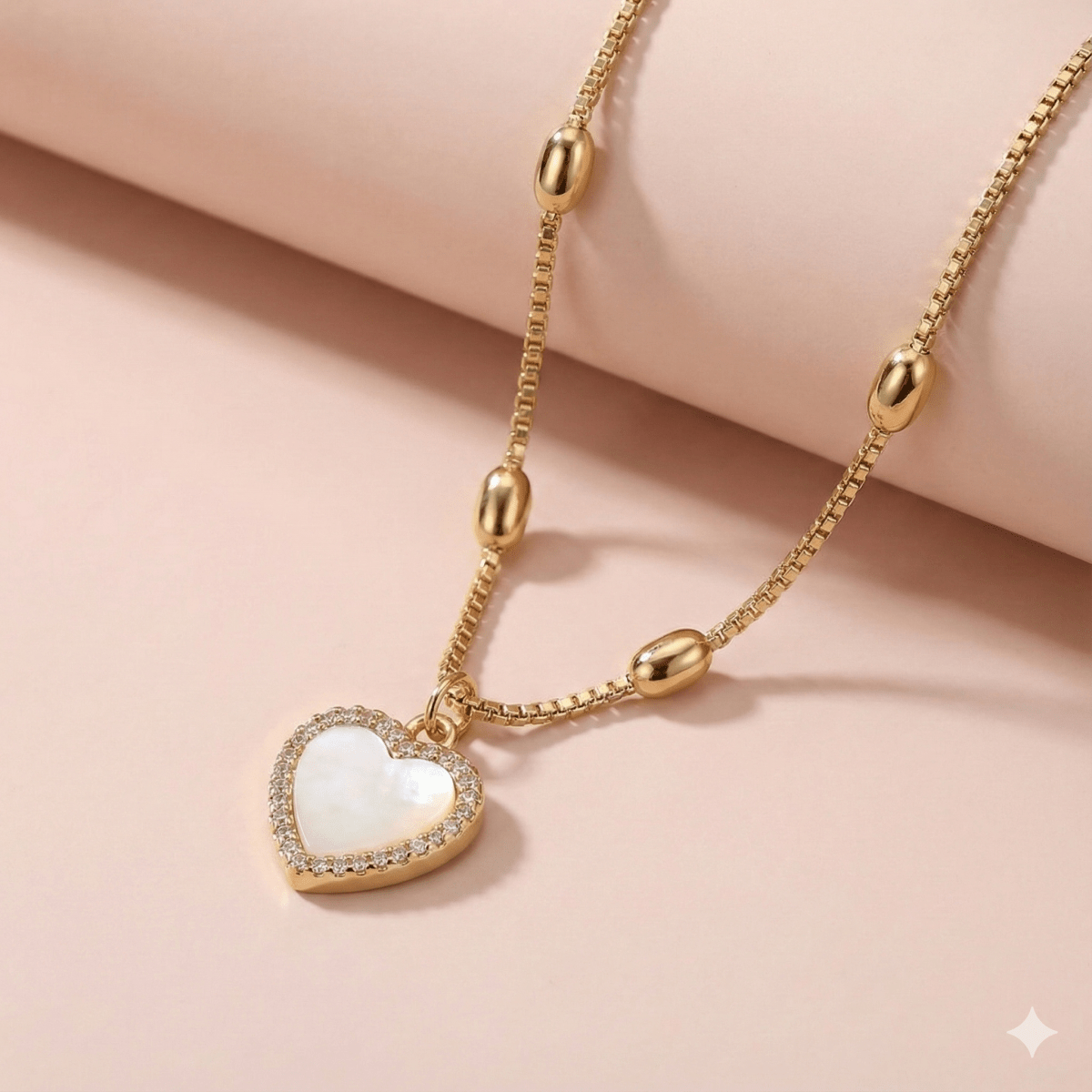 Golden Bless Heart™ Collar enchapado en oro 18 quilates - Podios