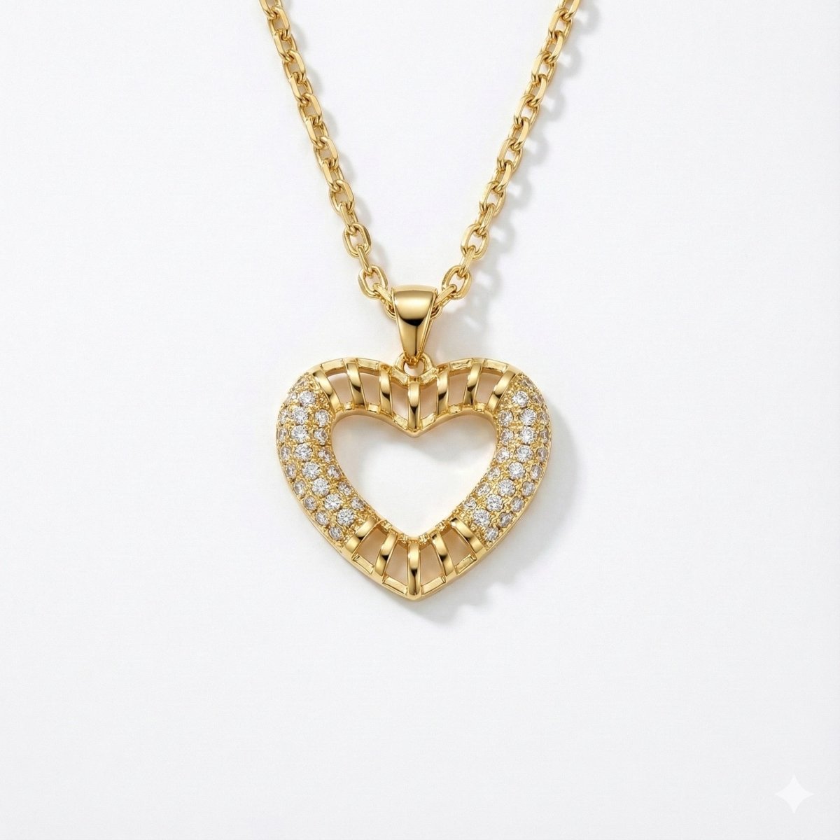 Golden Luxury Heart™ Collar enchapado en oro 18 quilates - Podios