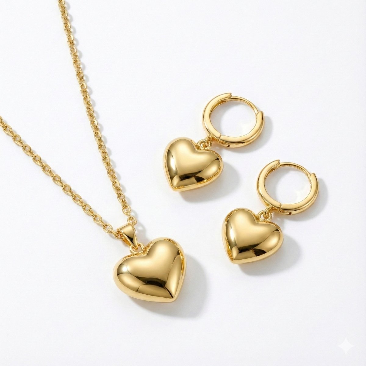 Golden Promise™ Conjunto de collar y aros enchapados en oro 18k - Podios