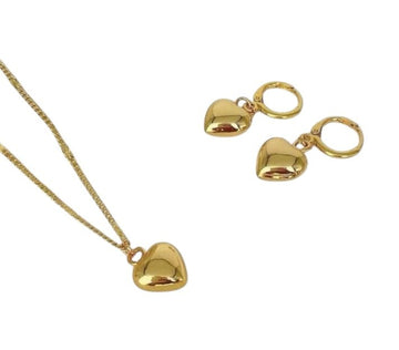 Golden Promise™ Conjunto de collar y aros enchapados en oro 18k