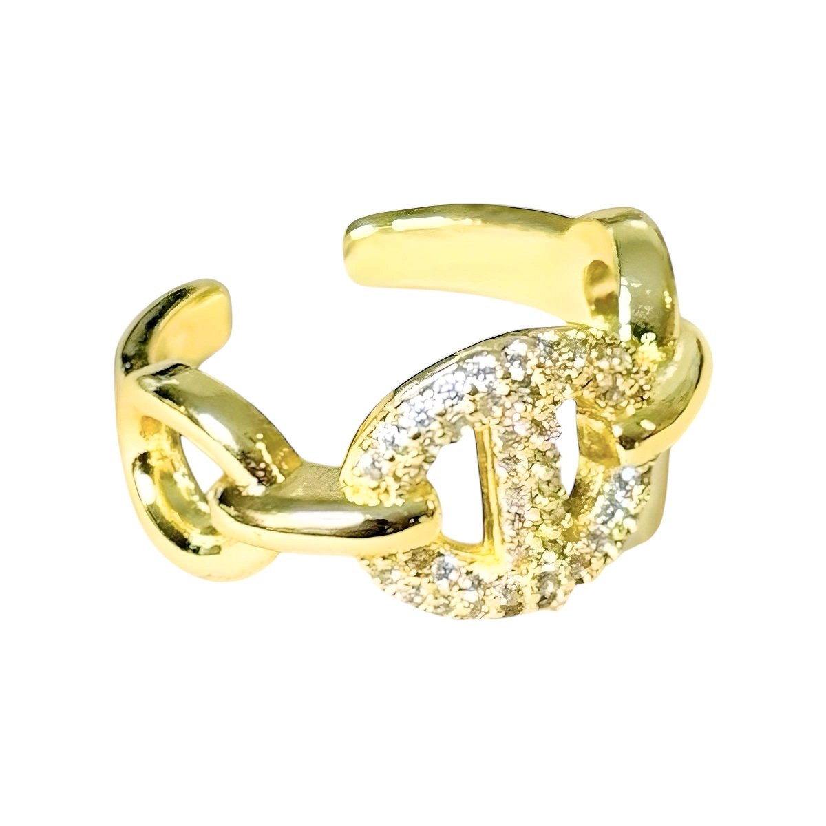 Golden Ring Strong™ - Anillo ajustable enchapado en oro 18 quilates - Podios