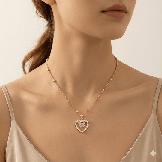 Golden Wind™ Collar de Mariposa enchapado en Oro 18 quilates - Podios