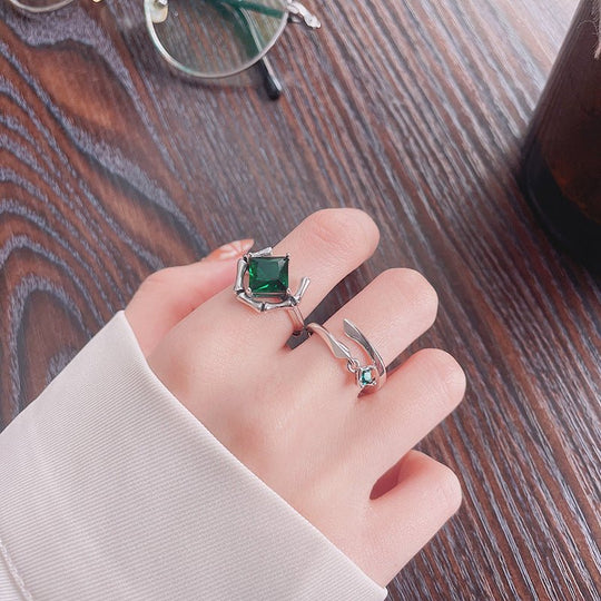 Green Exclusive Collection - anillo ajustable plateado - Podios