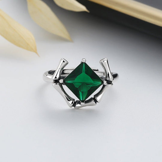 Green Exclusive Collection - anillo ajustable plateado - Podios