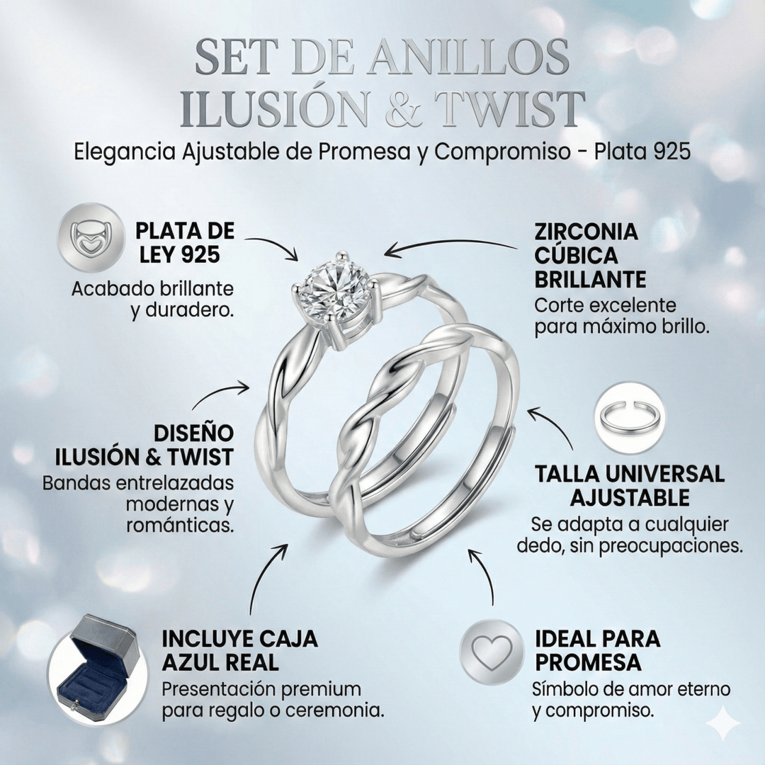 Ilusión & Twist - Ilusiones de Plata 925 - Podios