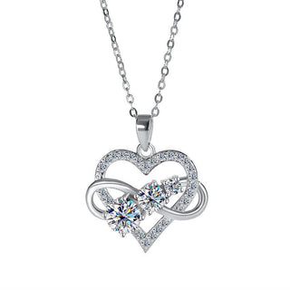 Infinity Love™ - Collar de Plata 925 con Moissanitas 1.8 carat