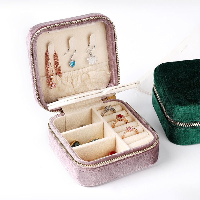 Joyero portable con espejo 10x10x5 cm - Podios