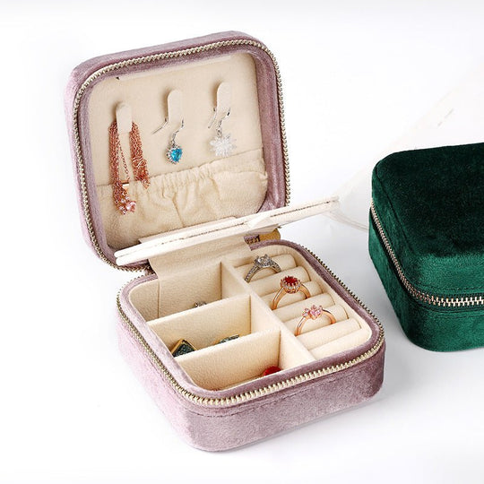 Joyero portable con espejo 10x10x5 cm - Podios